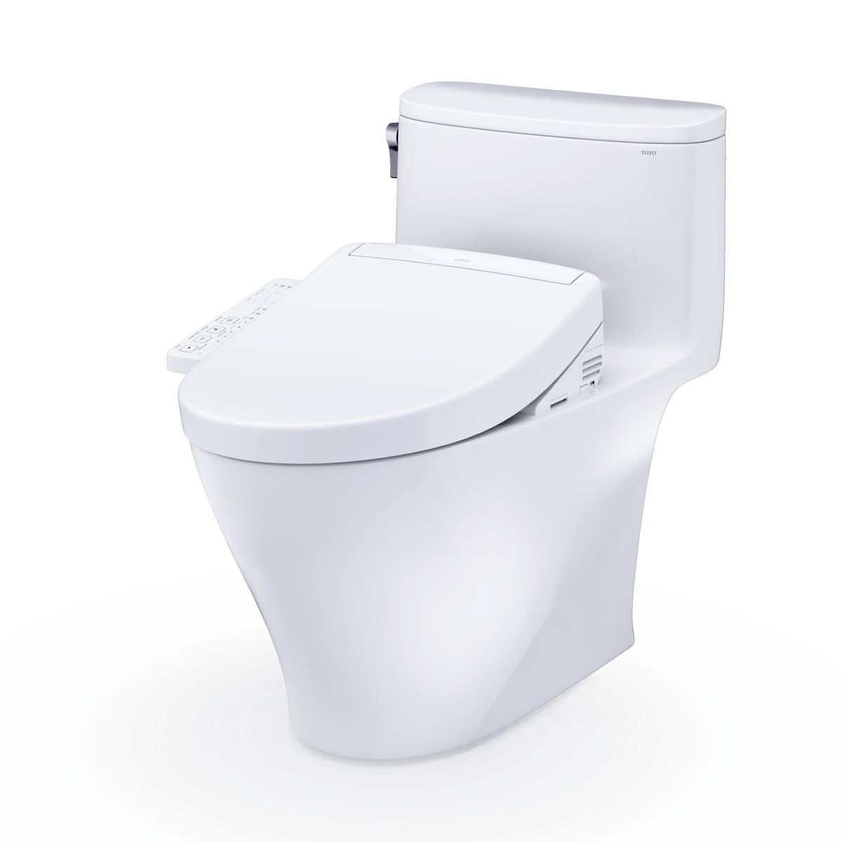 TOTO® Washlet®+ Nexus® 1G® One-Piece Elongated 1.0 gpf Toilet and Washlet S2 Bidet Seat – Elongated – Cotton White –