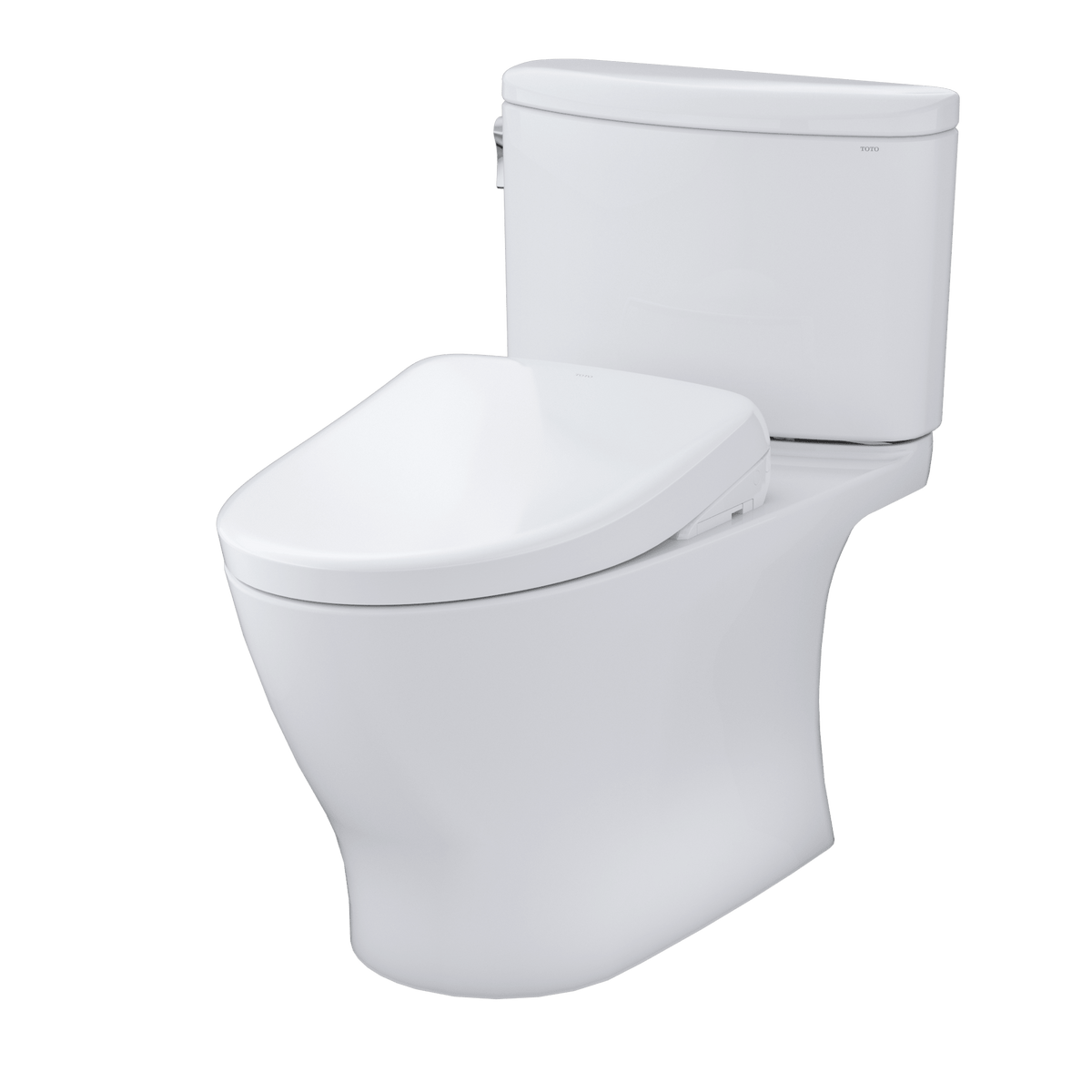 TOTO® Washlet®+ Nexus® 1G® Two-Piece Elongated 1.0 gpf Toilet with Auto Flush S7 Contemporary Bidet Seat – Elongated – Cotton White –