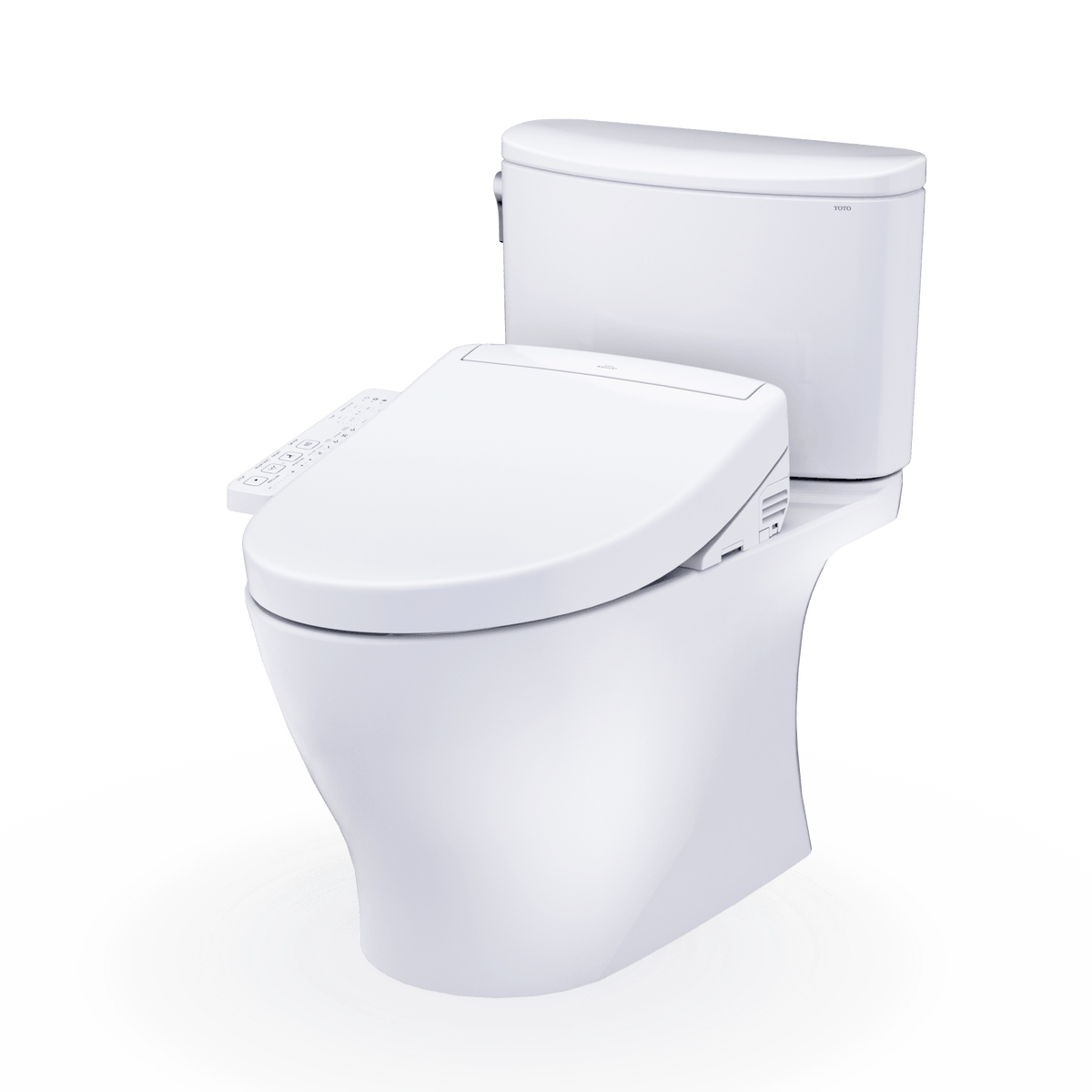TOTO® Washlet®+ Nexus® 1G® Two-Piece Elongated 1.0 gpf Toilet with S2 Bidet Seat – Elongated – Cotton White –