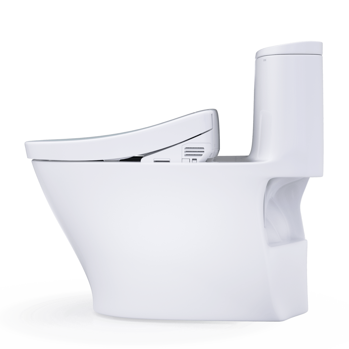 TOTO® Washlet®+ Nexus® One-Piece Elongated 1.28 gpf Toilet and Washlet S2 Bidet Seat – Elongated – Cotton White –