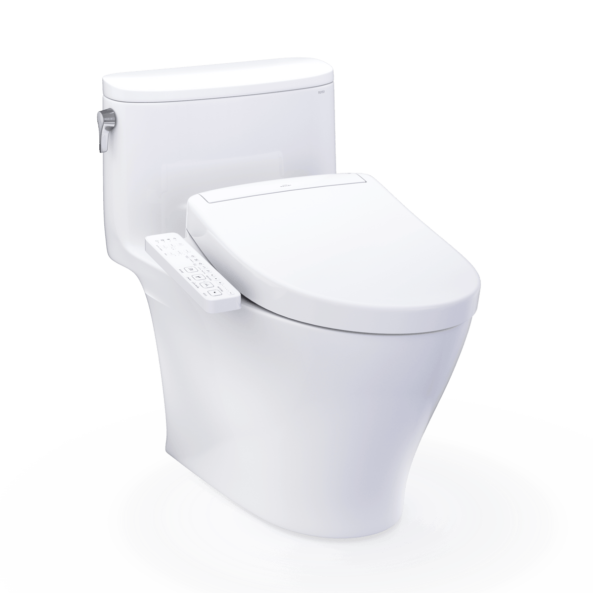 TOTO® Washlet®+ Nexus® One-Piece Elongated 1.28 gpf Toilet and Washlet S2 Bidet Seat – Elongated – Cotton White –