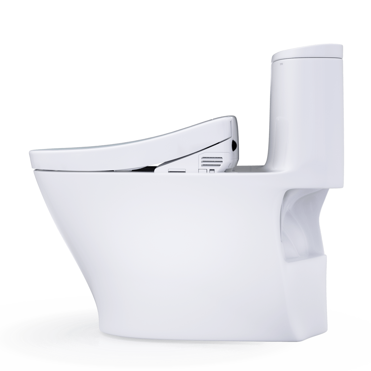 TOTO® Washlet®+ Nexus® One-Piece Elongated 1.28 gpf Toilet and Washlet S5 Bidet Seat – Elongated – Cotton White –