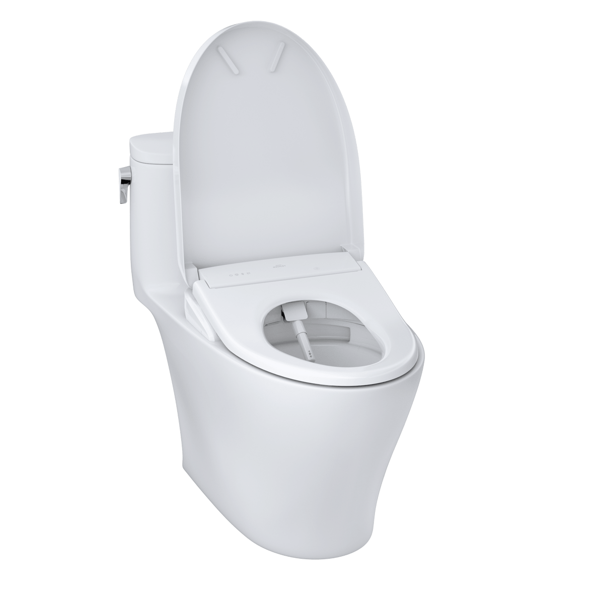 TOTO® Washlet®+ Nexus® One-Piece Elongated 1.28 gpf Toilet with S7 Contemporary Bidet Seat – Elongated – Cotton White –