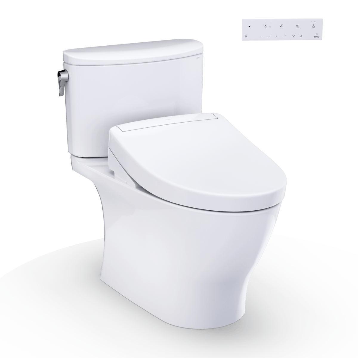 TOTO® Washlet®+ Nexus® Two-Piece Elongated 1.28 gpf Toilet with S5 Bidet Seat – Elongated – Cotton White –