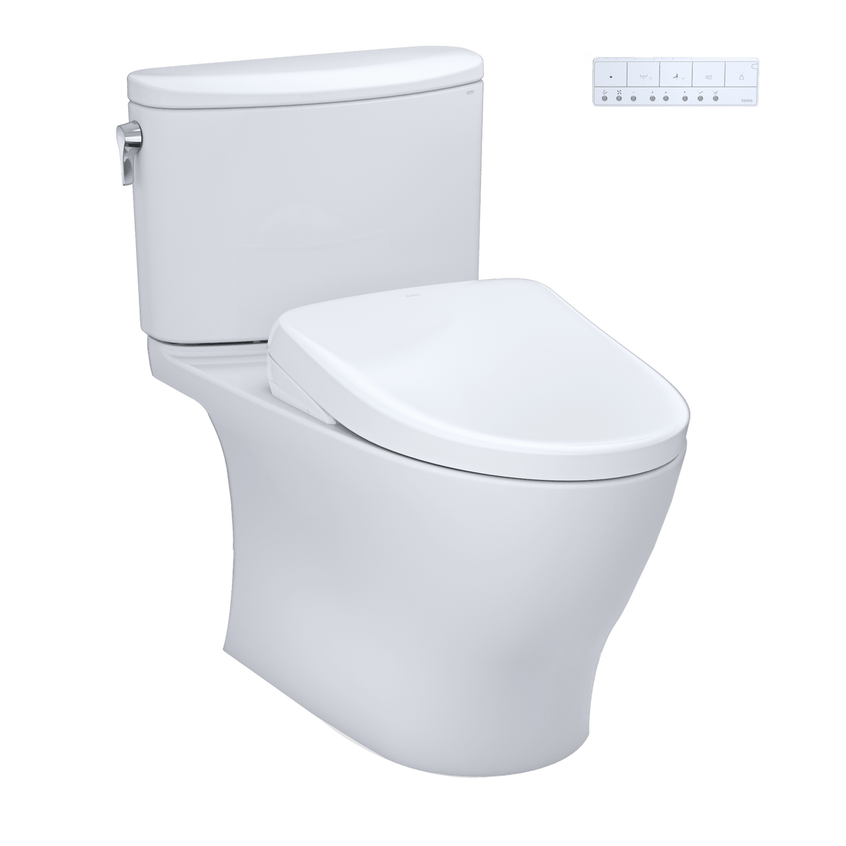 TOTO® Washlet®+ Nexus® Two-Piece Elongated 1.28 gpf Toilet with S7 Contemporary Bidet Seat – Elongated – Cotton White –