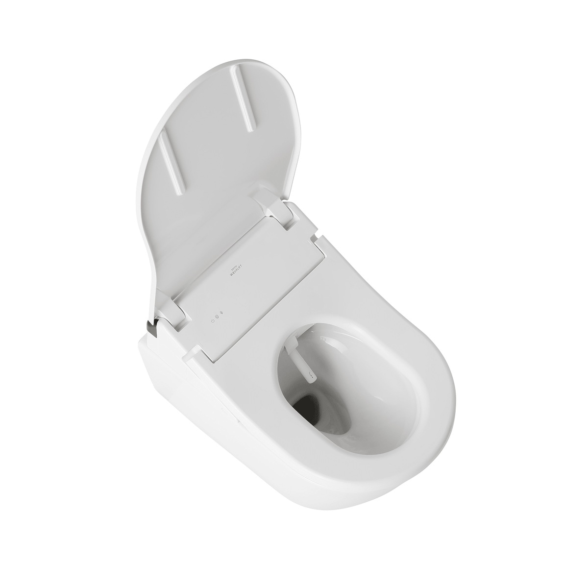TOTO® Washlet®+ RP Wall-Hung D-Shape Toilet with RX Bidet Seat and Duofit® In-Wall 1.28 and 0.9 gpf Auto Dual-Flush Tank System – Elongated – Matte Silver –
