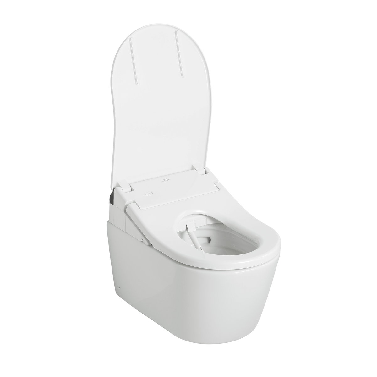 TOTO® Washlet®+ RP Wall-Hung D-Shape Toilet with RX Bidet Seat and Duofit® In-Wall 1.28 and 0.9 gpf Auto Dual-Flush Tank System – Elongated – Matte Silver –