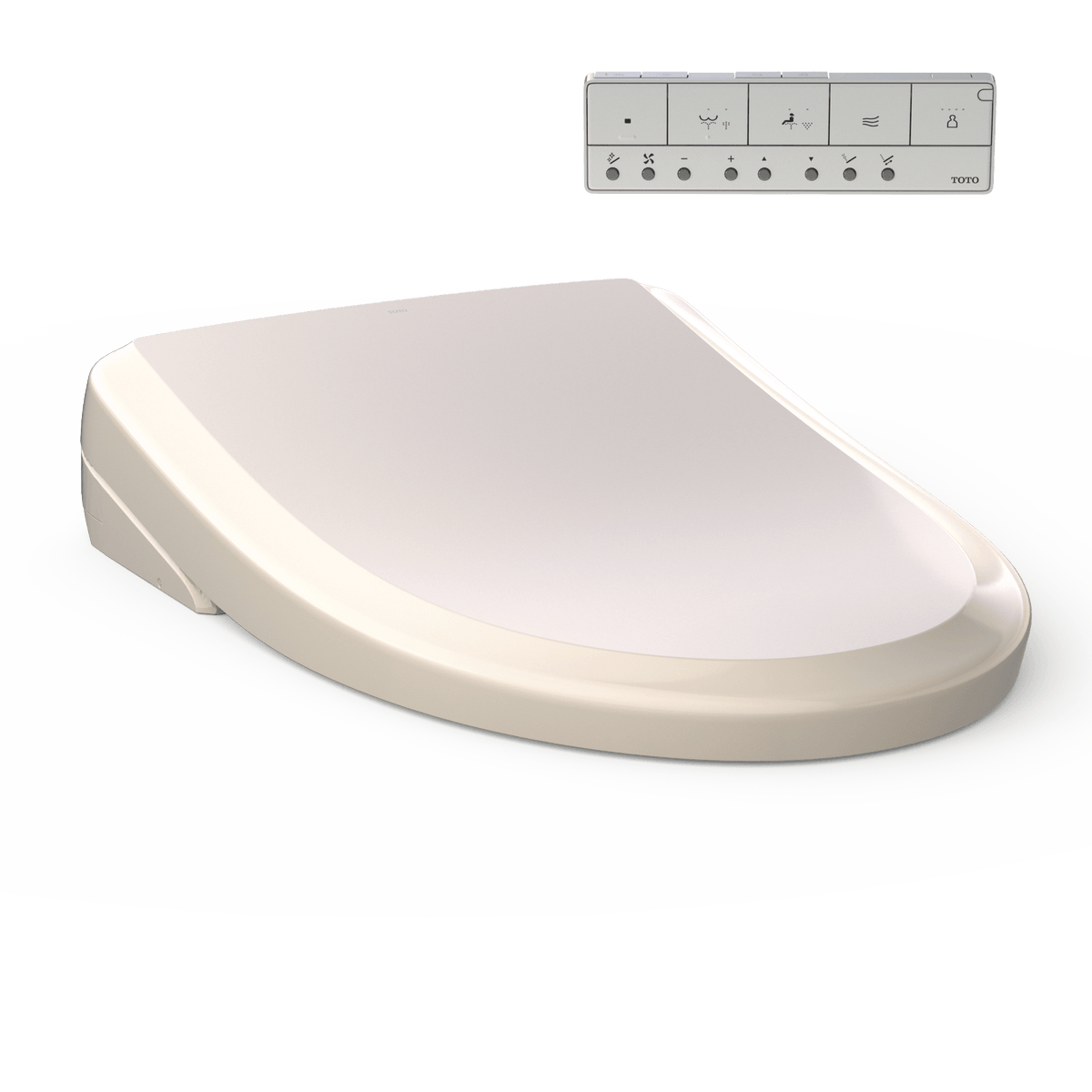 TOTO® Washlet® S7 Electronic Bidet Toilet Seat with Ewater+® Bowl and Wand Cleaning – Elongated – Classic – Sedona Beige