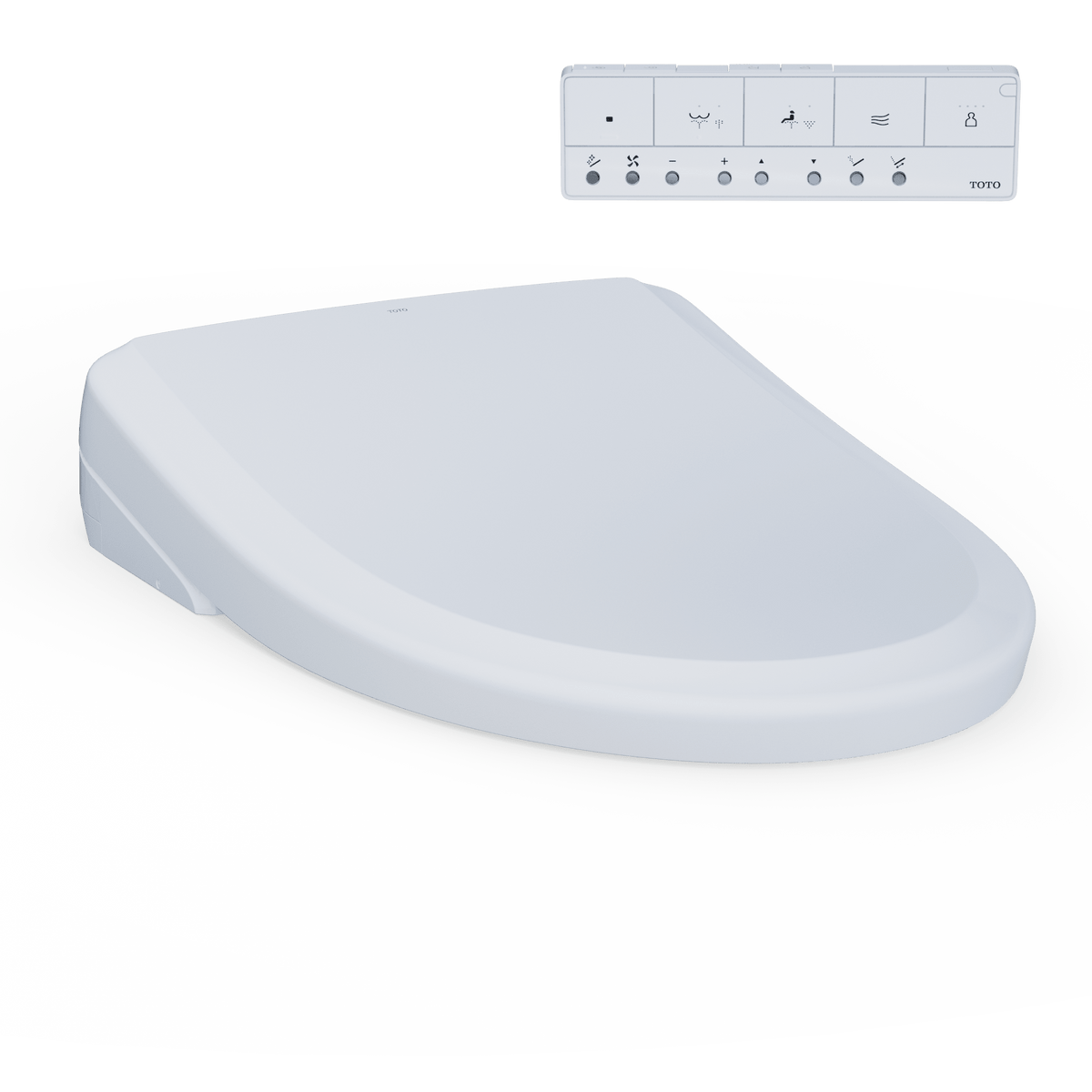 TOTO® Washlet® S7 Electronic Bidet Toilet Seat with Ewater+® Bowl and Wand Cleaning – Elongated – Classic – Cotton White