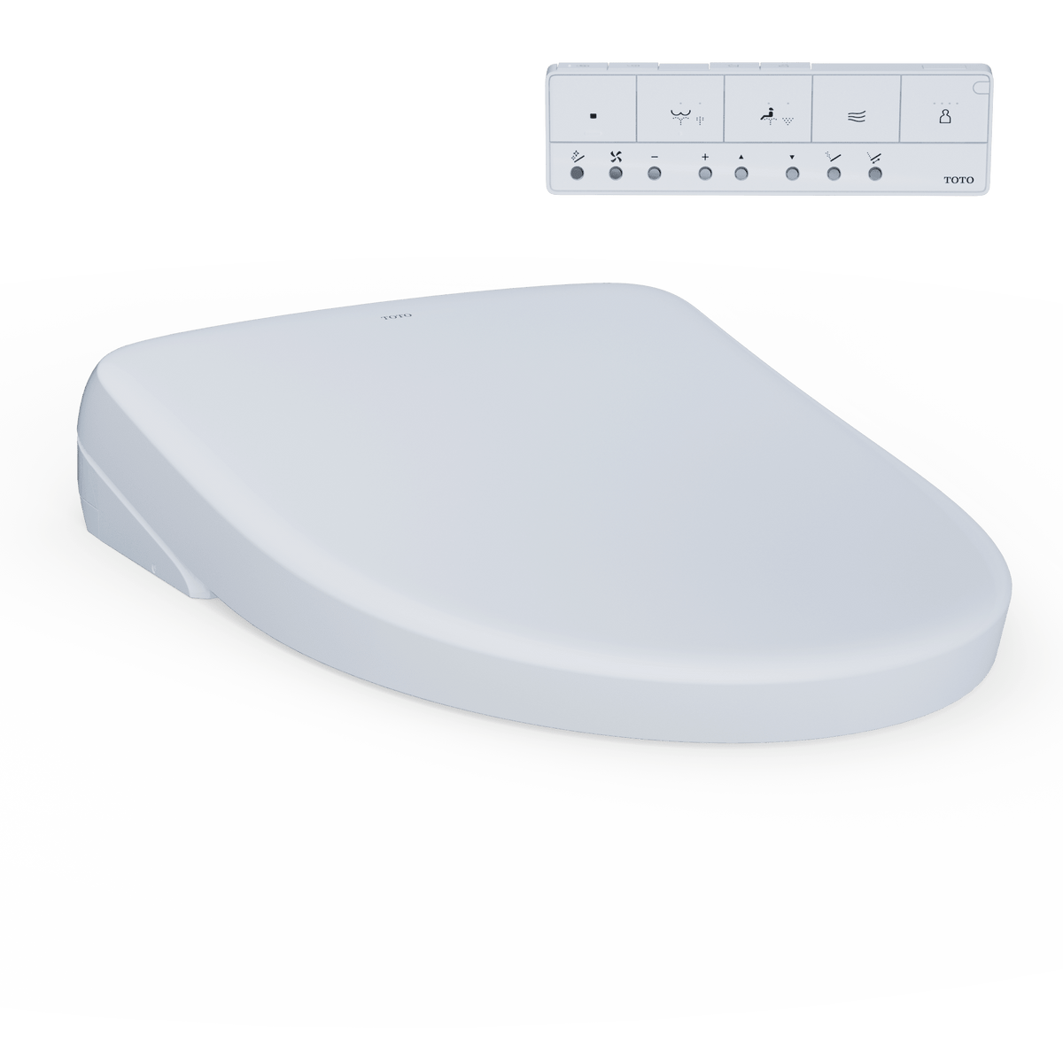 TOTO® Washlet® S7 Electronic Bidet Toilet Seat with Ewater+® Bowl and Wand Cleaning – Elongated – Contemporary – Cotton White