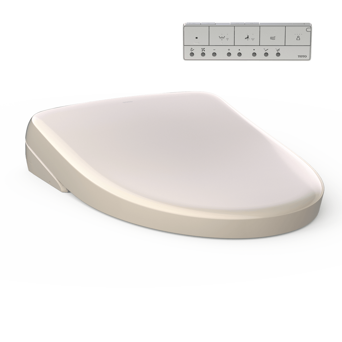 TOTO® Washlet® S7 Electronic Bidet Toilet Seat with Ewater+® Bowl and Wand Cleaning – Elongated – Contemporary – Sedona Beige