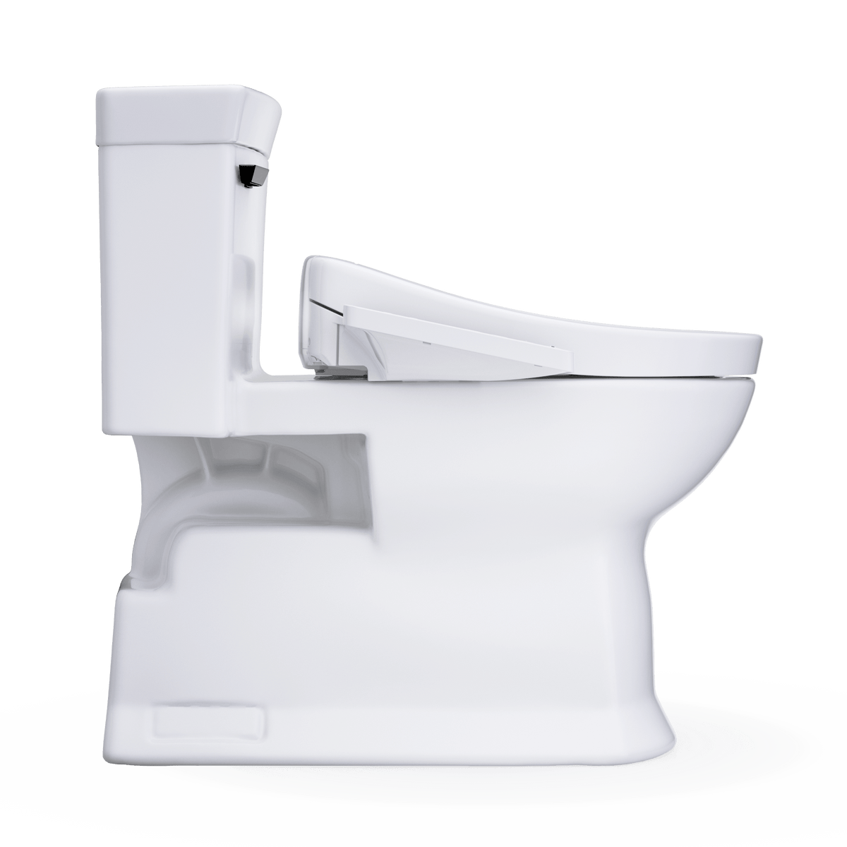 TOTO® Washlet®+ Soirée® Elongated 1.28 gpf Universal Height Toilet with S2 Bidet Seat – Elongated – Cotton White –