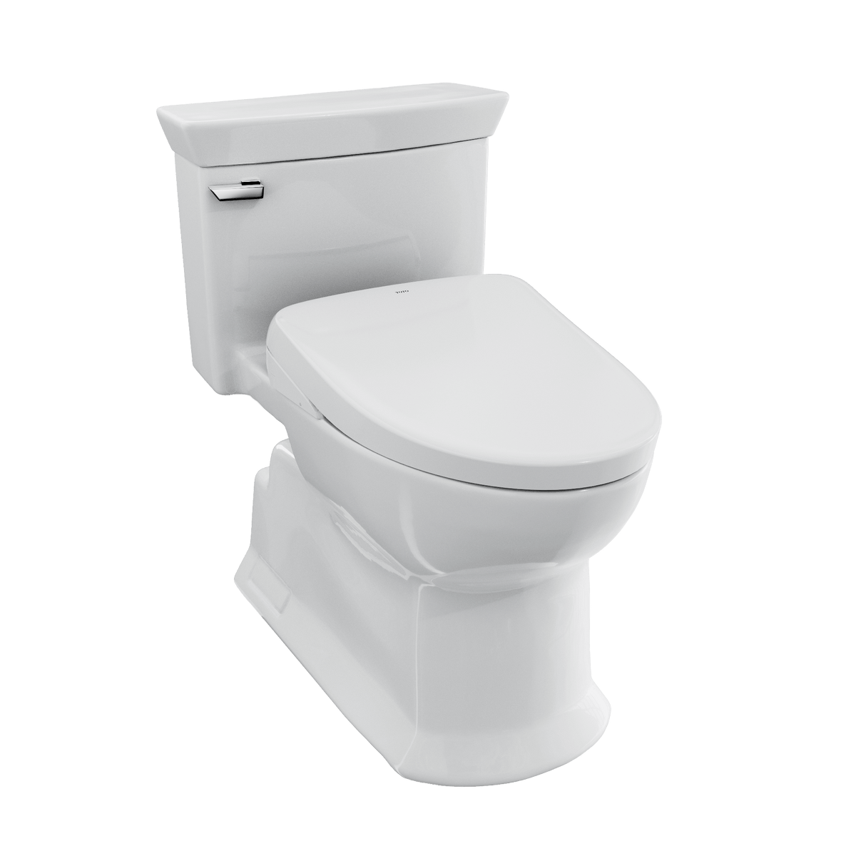 TOTO® Washlet®+ Soirée® Elongated 1.28 gpf Universal Height Toilet with S7A Bidet Seat – Elongated – Cotton White –