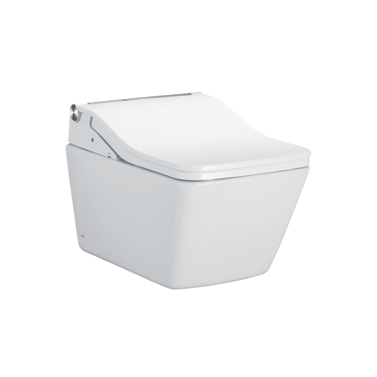 TOTO® WASHLET®+ SP Wall-Hung Square-Shape Toilet with SW Bidet Seat and DuoFit® In-Wall 1.28 and 0.9 GPF Auto Dual-Flush Tank System – Square – Cotton White –