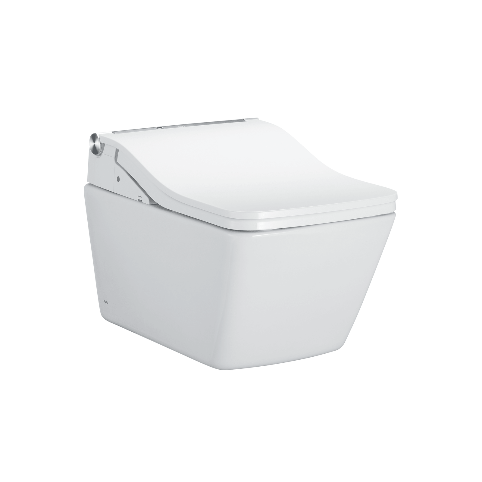TOTO® WASHLET®+ SP Wall-Hung Square-Shape Toilet with SW Bidet Seat and DuoFit® In-Wall 1.28 and 0.9 GPF Auto Dual-Flush Tank System – Square – Cotton White –
