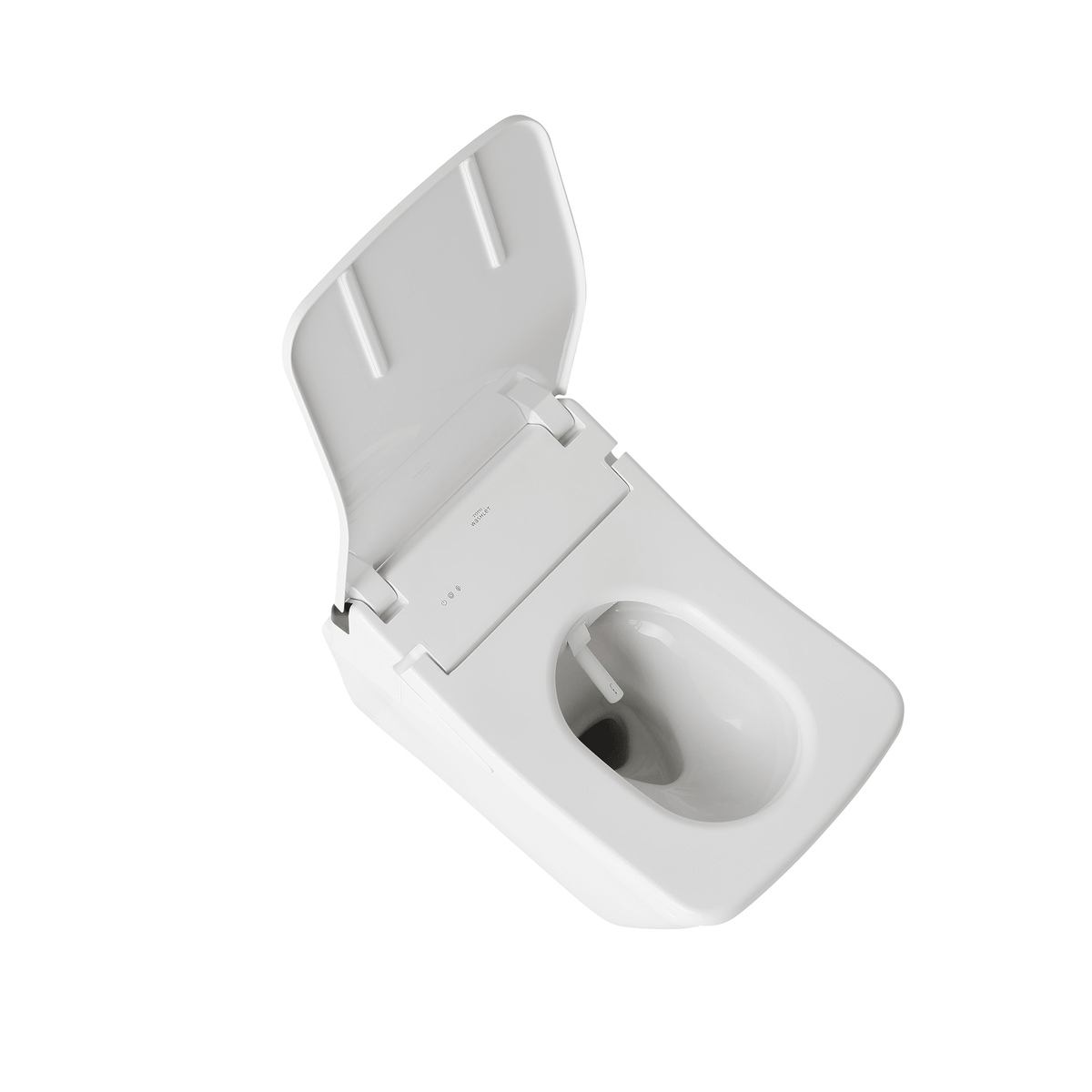 TOTO® Washlet®+ SP Wall-Hung Square-Shape Toilet with SX Bidet Seat and Duofit® In-Wall 1.28 and 0.9 gpf Dual-Flush Tank System – Square – Matte Silver –