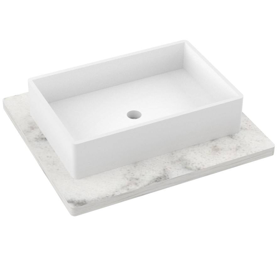 Vanderloc 25&quot; Silestone® Quartz Vanity Top Single Vigo Centered Sink – Helix – No Hole – Not Included