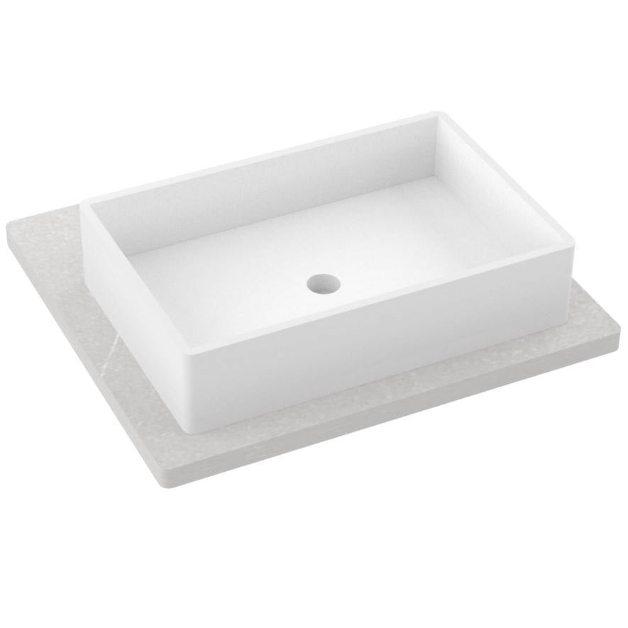 Vanderloc 25" Silestone® Quartz Vanity Top Single Vigo Centered Sink – Desert Silver – Single Hole – Not Included
