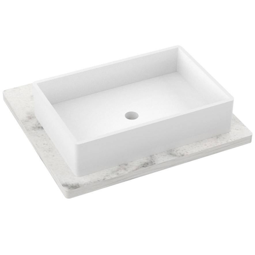 Vanderloc 25&quot; Silestone® Quartz Vanity Top Single Vigo Centered Sink – Helix – Widespread – Not Included