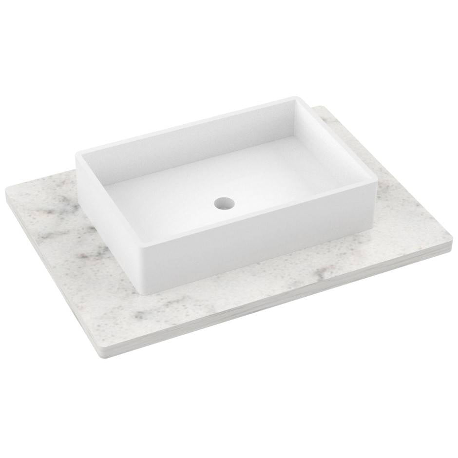 Vanderloc 31&quot; Silestone® Quartz Vanity Top Single Vigo Centered Sink – Helix – No Hole – Not Included