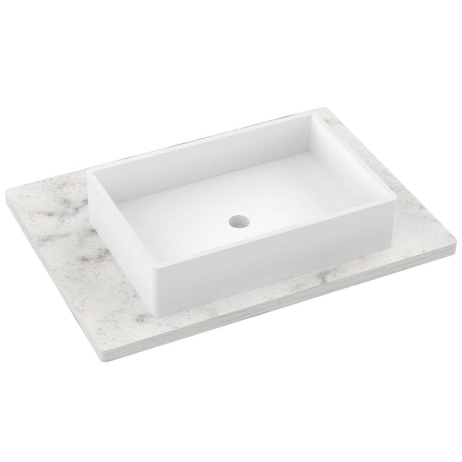 Vanderloc 31&quot; Silestone® Quartz Vanity Top Single Vigo Centered Sink – Helix – Widespread – Not Included