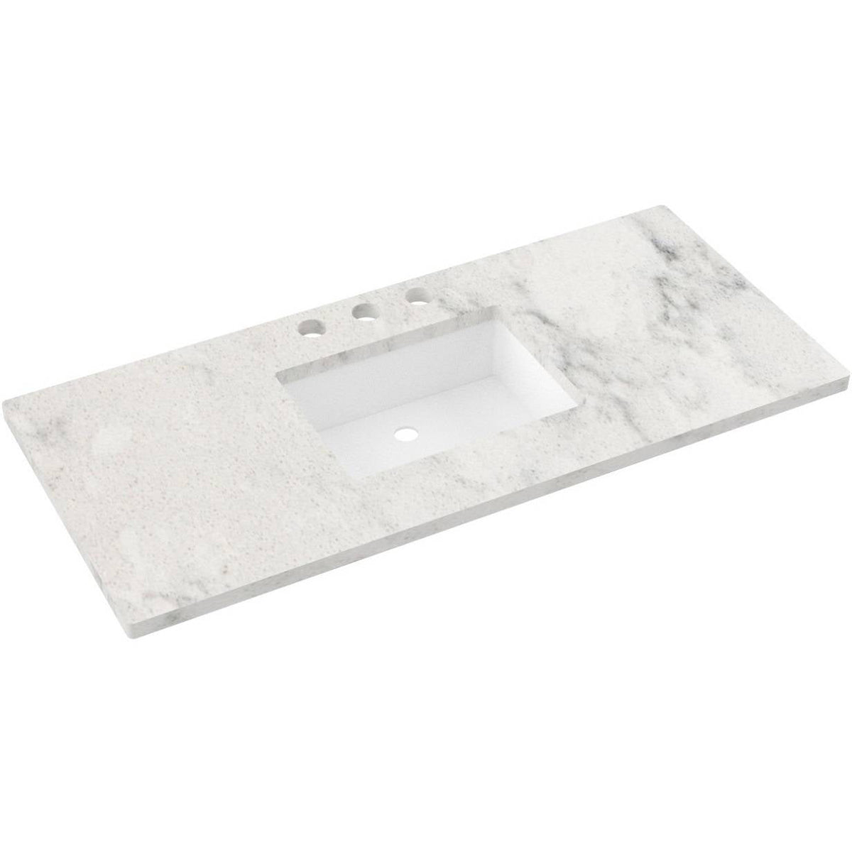 Vanderloc 49&quot; Silestone® Quartz Vanity Top Single Rectangle Centered Sink – Helix – Widespread – Not Included