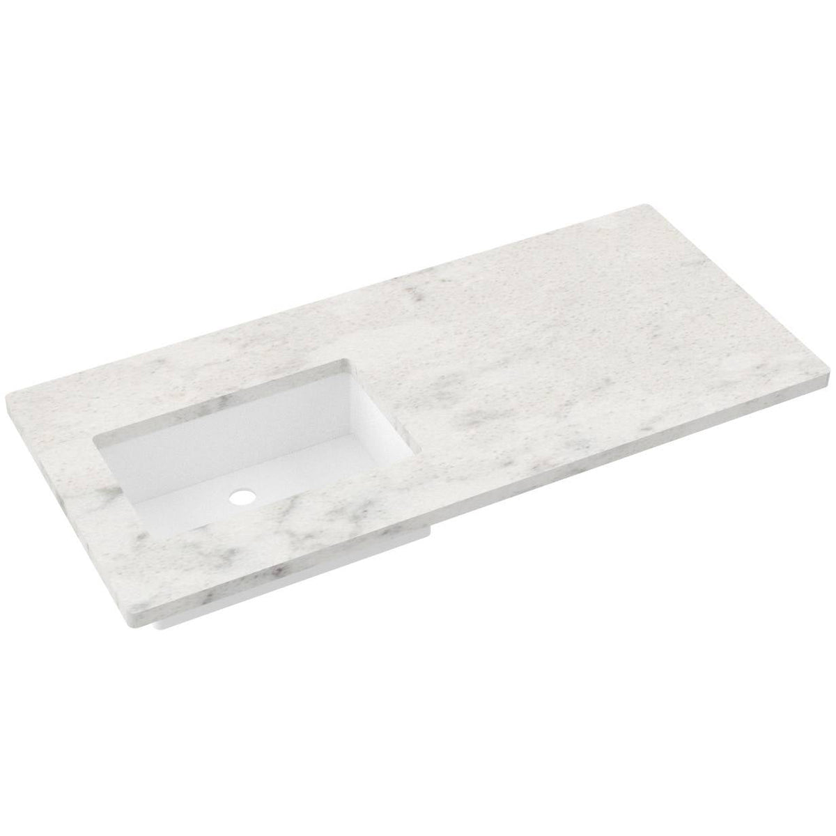 Vanderloc 49&quot; Silestone® Quartz Vanity Top Single Rectangle Left Offset Sink – Helix – No Hole – Not Included