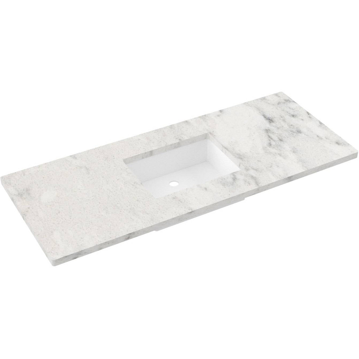 Vanderloc 55&quot; Silestone® Quartz Vanity Top Single Rectangle Centered Sink – Helix – No Hole – Not Included