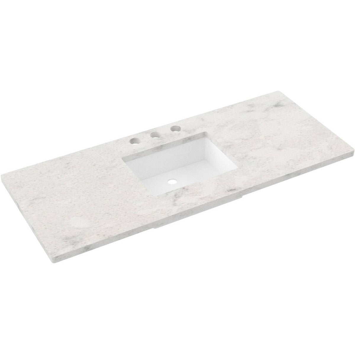 Vanderloc 55&quot; Silestone® Quartz Vanity Top Single Rectangle Centered Sink – Helix – Widespread – Not Included