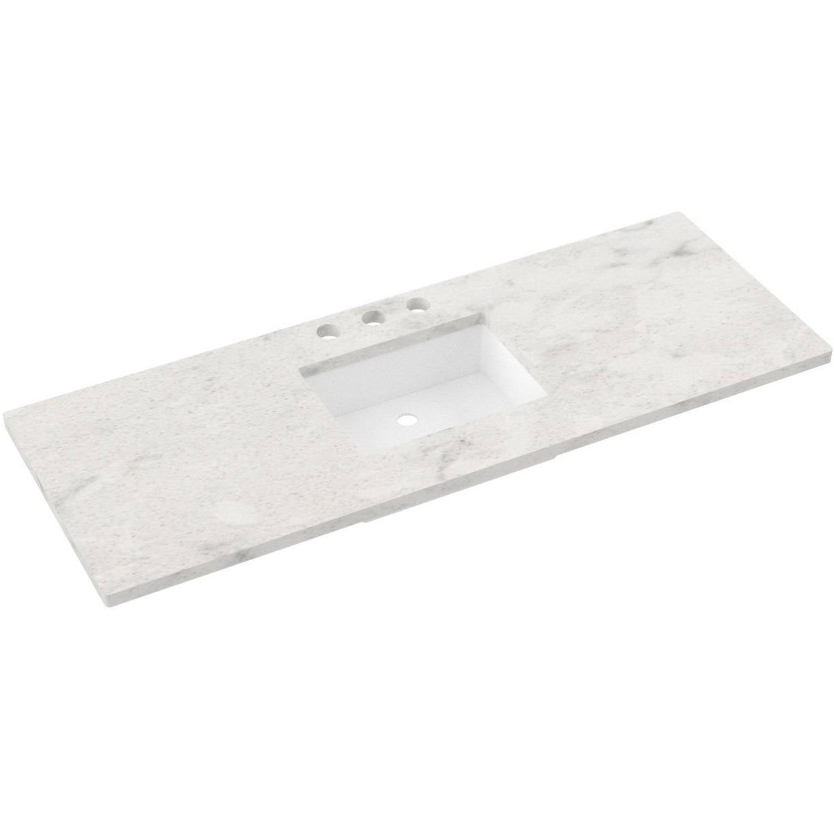 Vanderloc 61&quot; Silestone® Quartz Vanity Top Single Rectangle Centered Sink – Helix – Widespread – Not Included