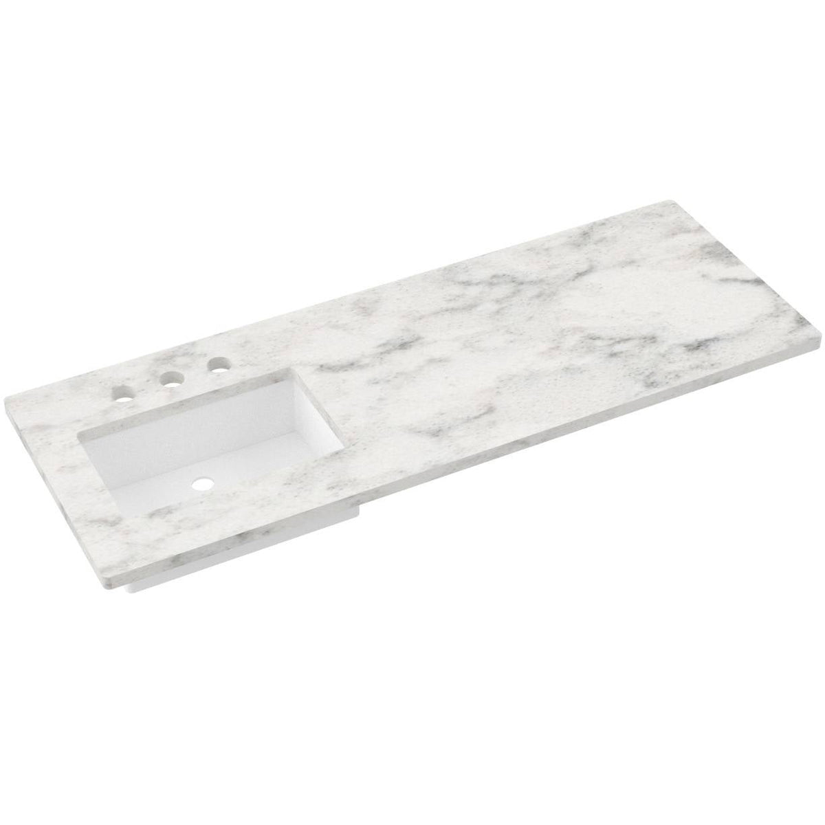 Vanderloc 61&quot; Silestone® Quartz Vanity Top Single Rectangle Left Offset Sink – Helix – Widespread – Not Included