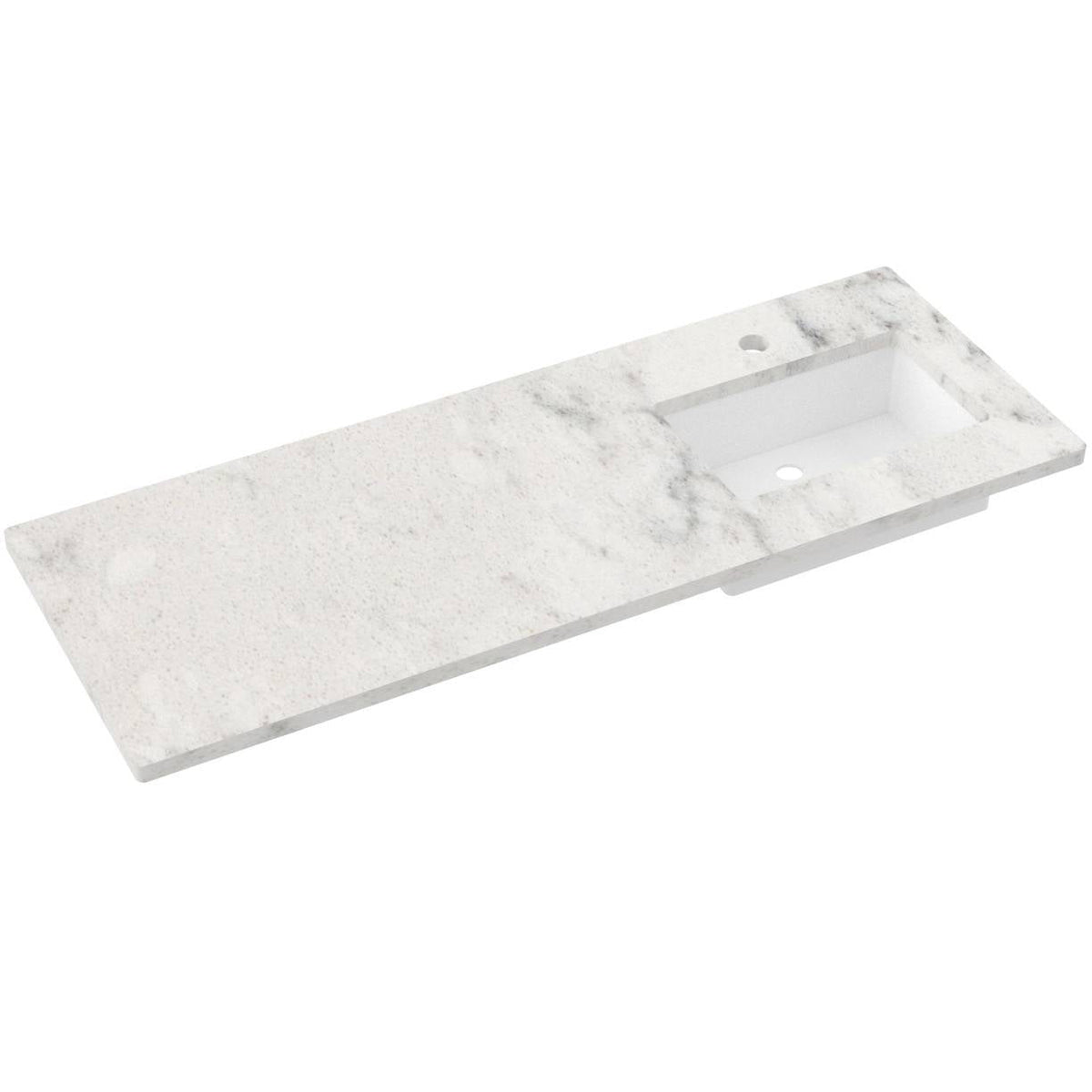 Vanderloc 61&quot; Silestone® Quartz Vanity Top Single Rectangle Right Offset Sink – Helix – Single Hole – Not Included