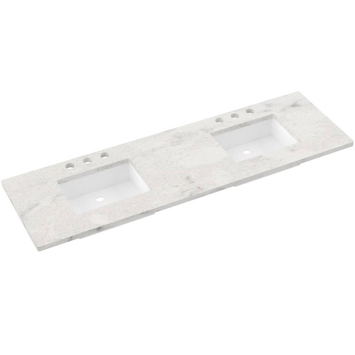 Vanderloc 73&quot; Silestone® Quartz Vanity Top Double Rectangle Centered Sink – Helix – Widespread – Not Included