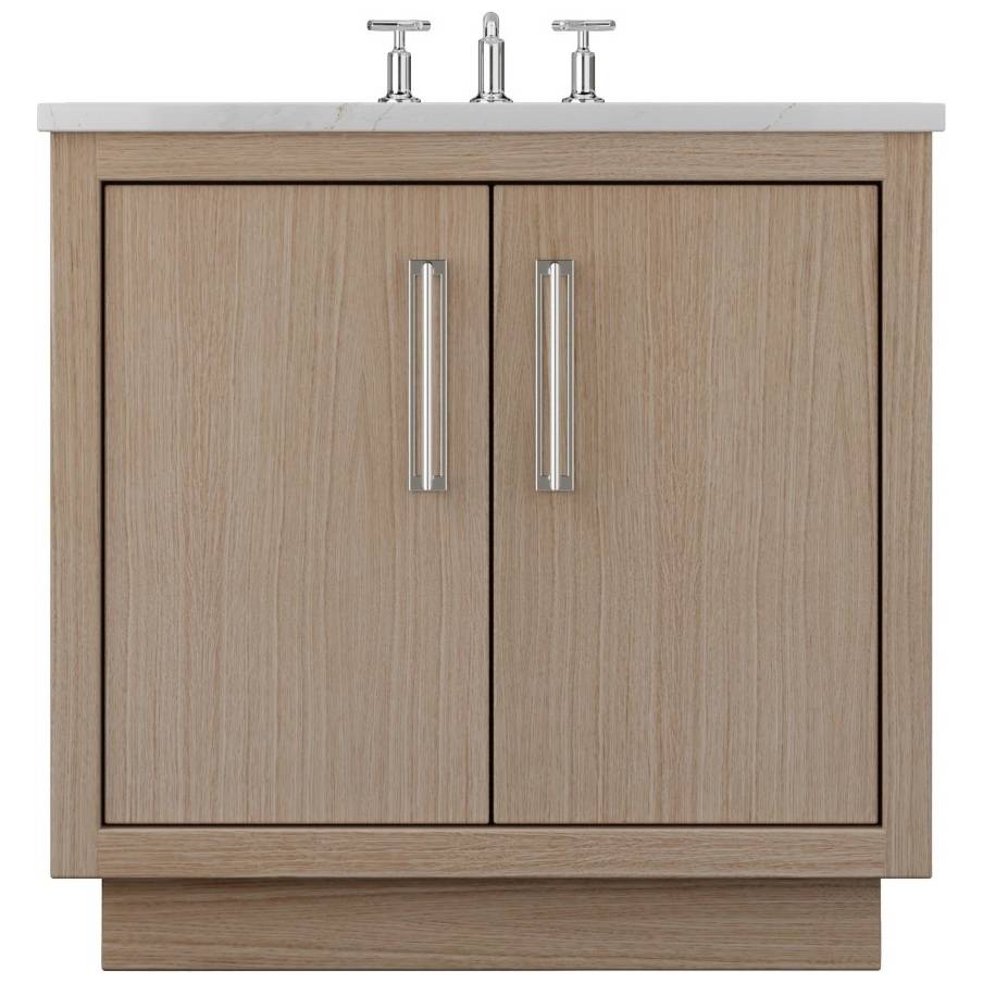 Vanderloc Avalon Single Bath Vanity - 30&quot; - Natural Weathered - Polished Chrome - AVS1 - 30.nw.ch