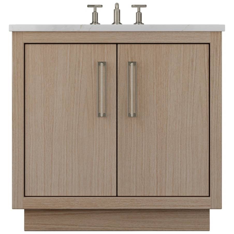 Vanderloc Avalon Single Bath Vanity - 30&quot; - Natural Weathered - Satin Nickel - AVS1 - 30.nw.sn