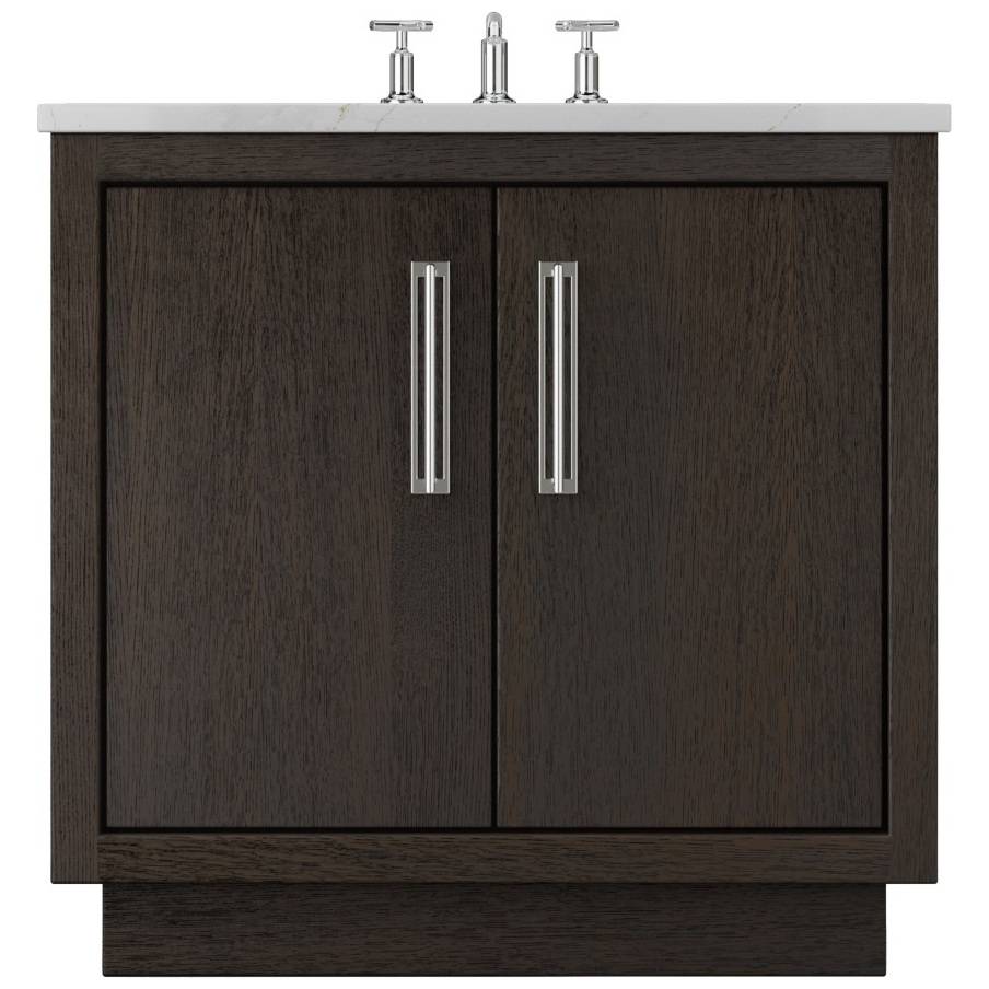 Vanderloc Avalon Single Bath Vanity - 30&quot; - Rich Brown - Polished Chrome - AVS1 - 30.rb.ch