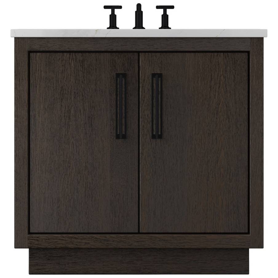 Vanderloc Avalon Single Bath Vanity - 30&quot; - Rich Brown - Matte Black - AVS1 - 30.rb.mb