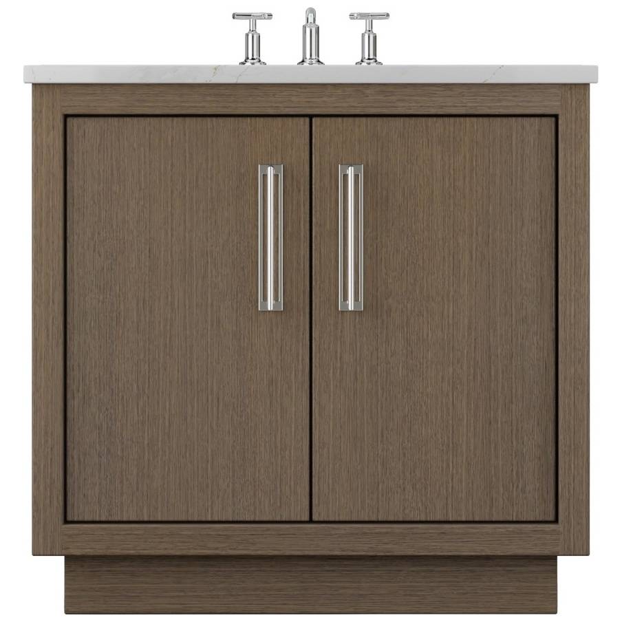 Vanderloc Avalon Single Bath Vanity - 30&quot; - Smoked Modern - Polished Chrome - AVS1 - 30.sm.ch