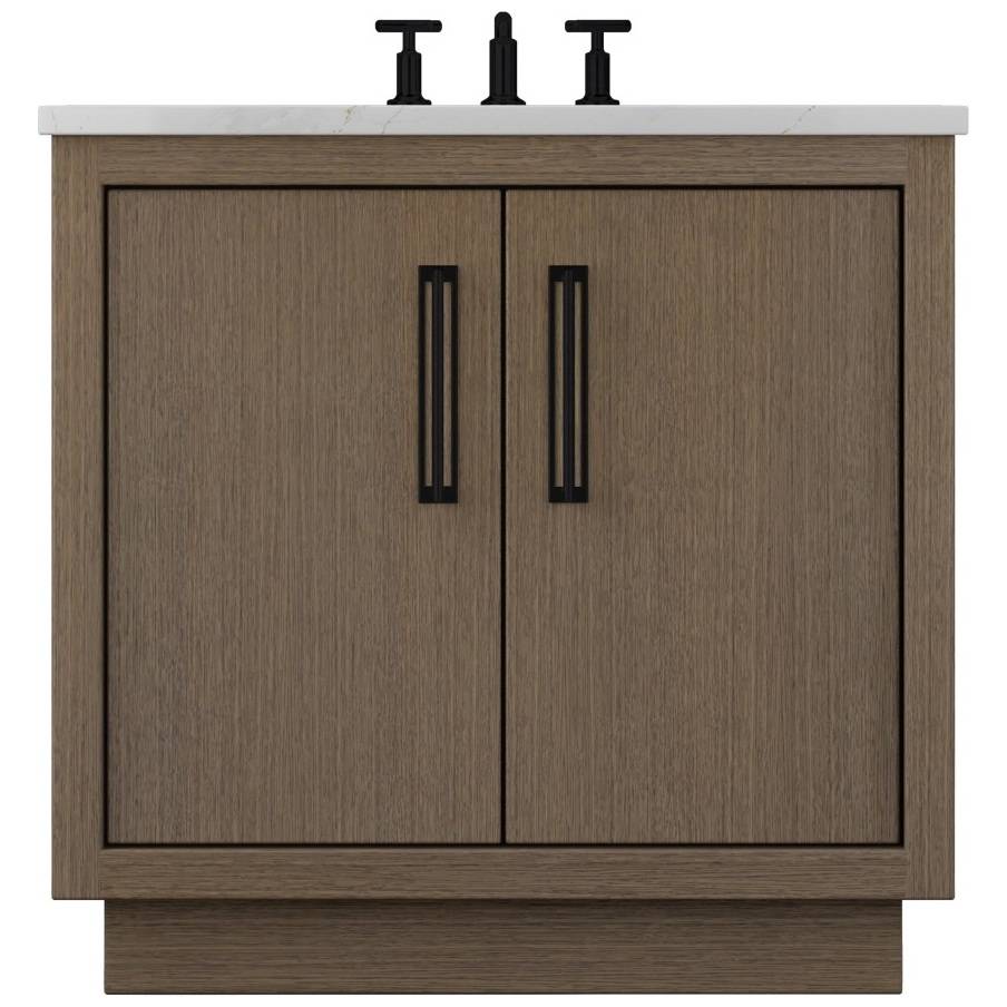 Vanderloc Avalon Single Bath Vanity - 30&quot; - Smoked Modern - Matte Black - AVS1 - 30.sm.mb