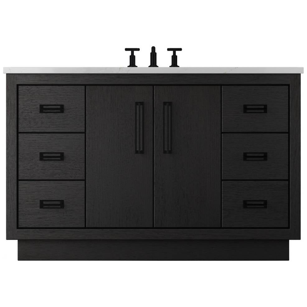 Vanderloc Avalon Single Extra Wide Bath Vanity - 54&quot; - Classic Black - Matte Black - AVS4 - 54.cb.mb