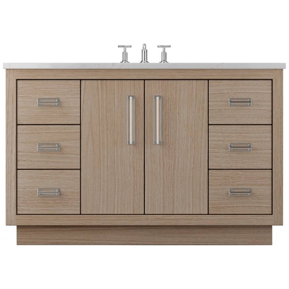 Vanderloc Avalon Single Extra Wide Bath Vanity - 54&quot; - Natural Weathered - Polished Chrome - AVS4 - 54.nw.ch