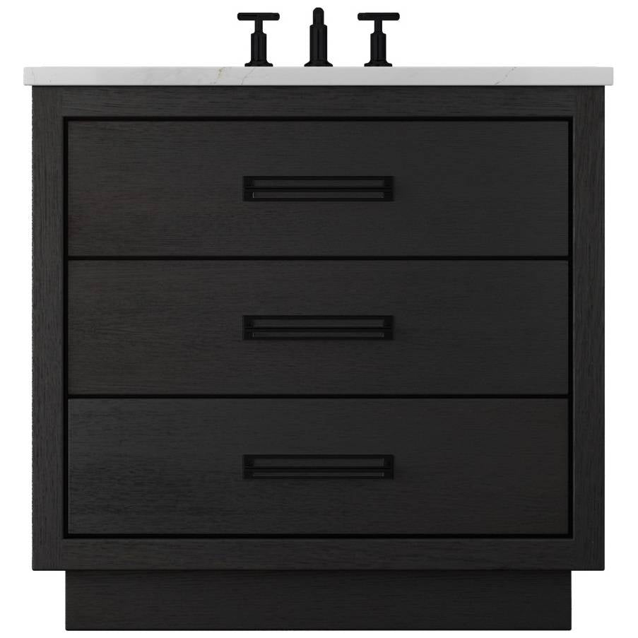 Vanderloc Avalon Three - Drawer Single Bath Vanity - 30&quot; - Classic Black - Matte Black - AVS3 - 30.cb.mb