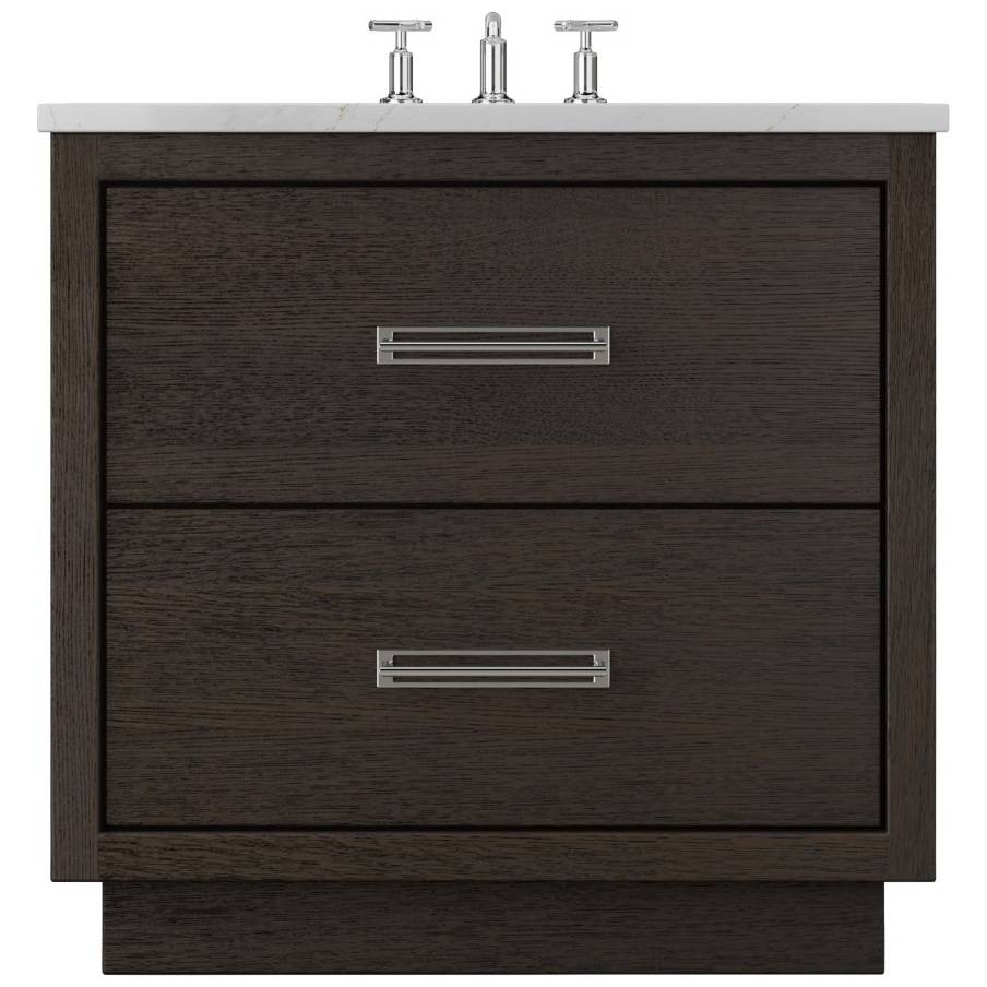 Vanderloc Avalon Two - Drawer Single Bath Vanity - 30&quot; - Rich Brown - Polished Chrome - AVS2 - 30.rb.ch