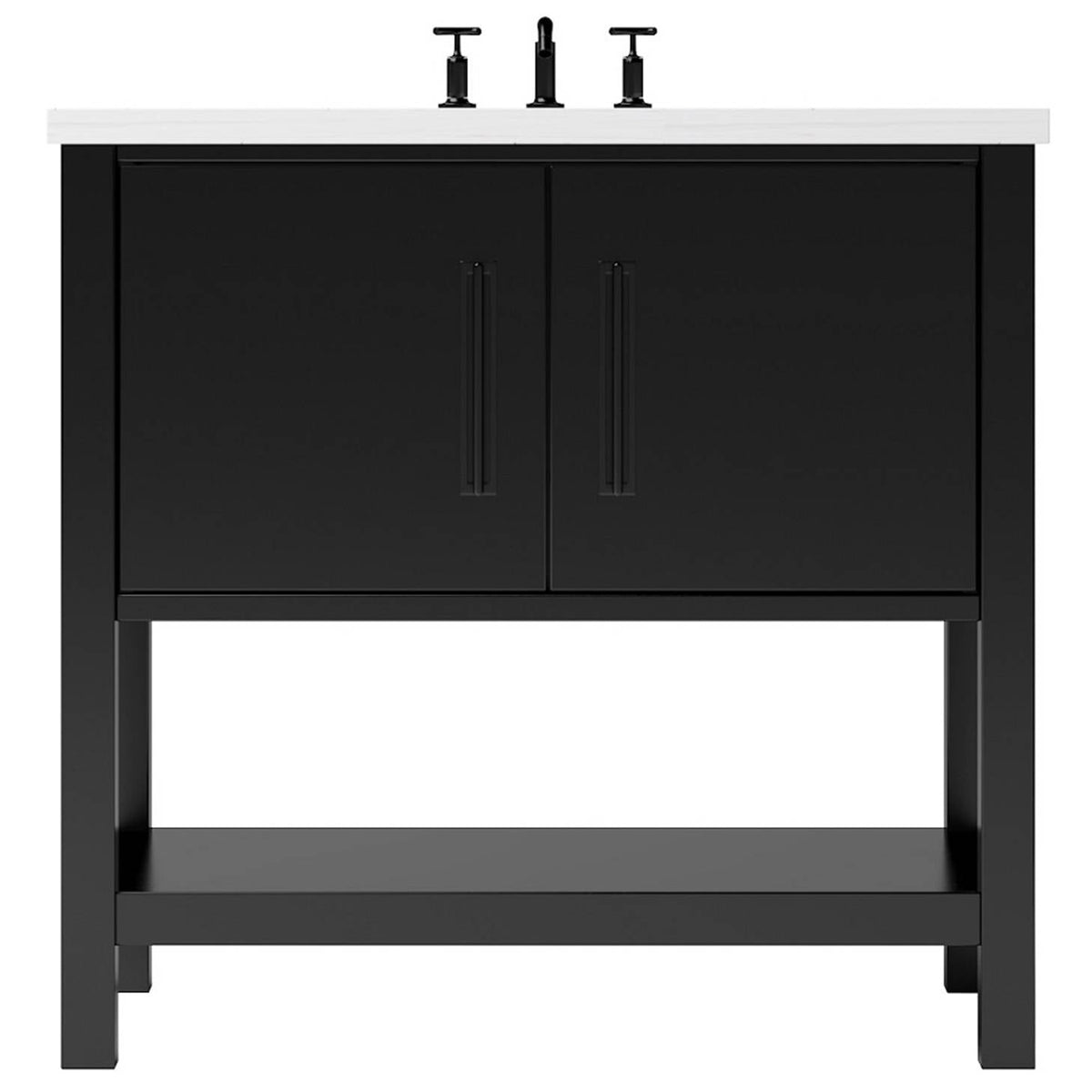 Vanderloc Kiawah Single Bath Vanity - 30&quot; - Noir - Matte Black - KWS1 - 30.no.mb