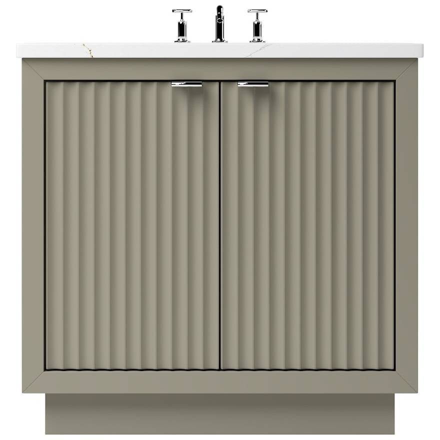 Vanderloc LeCrieú Single Bath Vanity - 30&quot; - French Olive - Polished Chrome - LCS1 - 30.fo.ch
