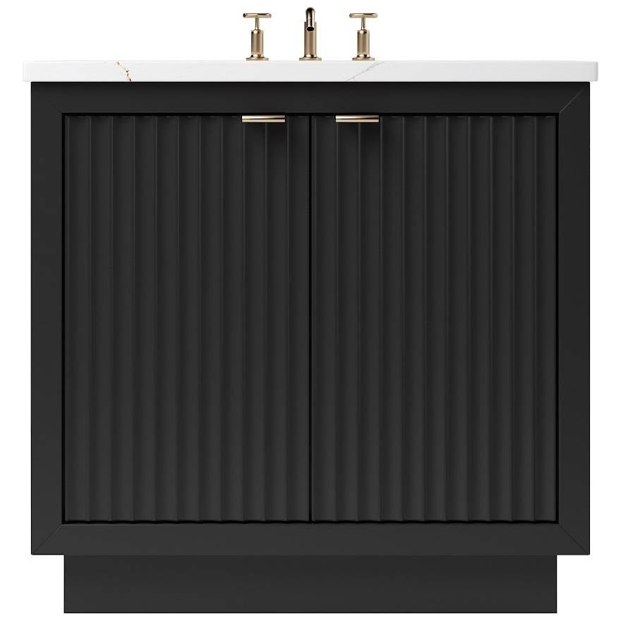 Vanderloc LeCrieú Single Bath Vanity - 30&quot; - Noir - Rose Gold - LCS1 - 30.no.rg