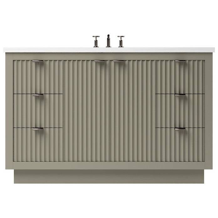 Vanderloc LeCrieú Single Extra Wide Bath Vanity - 48&quot; - French Olive - Champagne Bronze - LCS4 - 48.fo.br