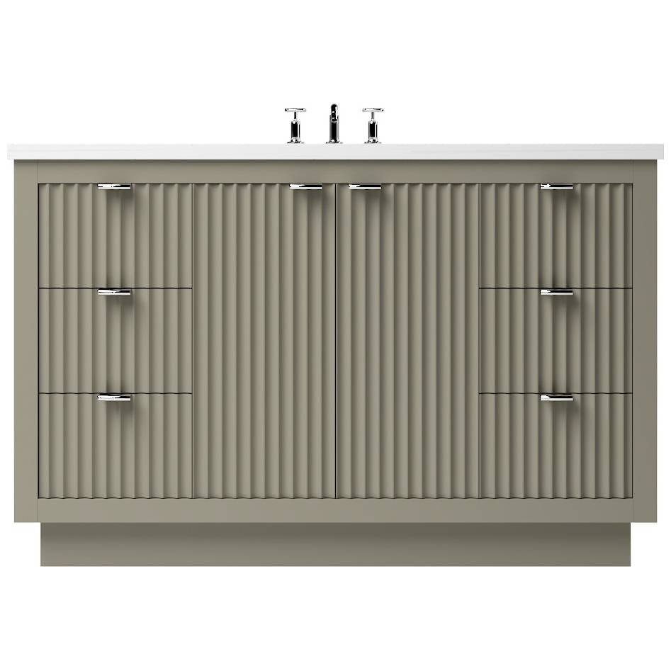 Vanderloc LeCrieú Single Extra Wide Bath Vanity - 48&quot; - French Olive - Polished Chrome - LCS4 - 48.fo.ch