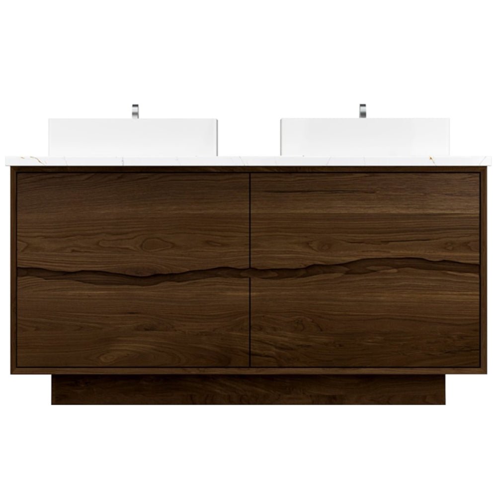 Vanderloc Ventura Four - Drawer Double Bath Vanity - 60&quot; - Estate Emulsion - Vessel - VTD6 - 60 - S30.ee.nh