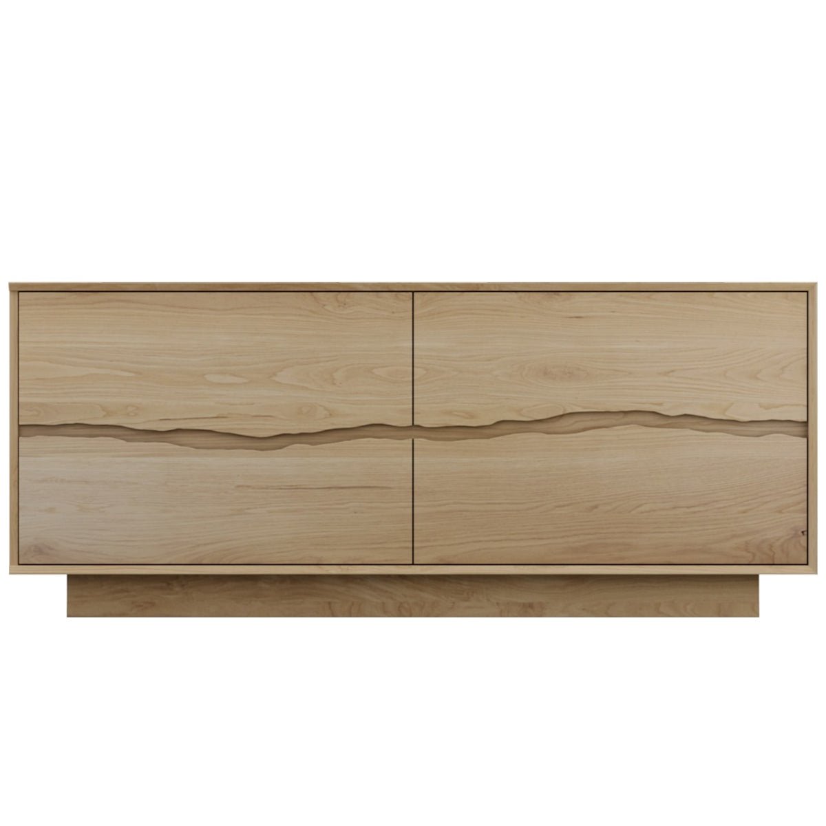 Vanderloc Ventura Four - Drawer Double Bath Vanity With Integrated Countertop - 60&quot; - American White Oak - No Sink - VTD6 - 60 - S30 - R.aw.nh